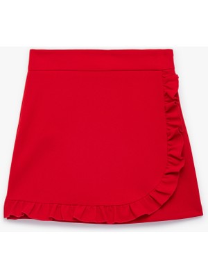 Koton Fırfır Detaylı Kruvaze Mini Etek