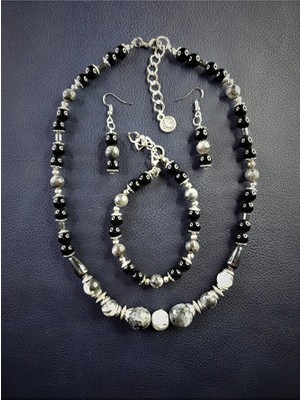 Asteria Elite Oniks Jasper Takı Seti