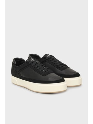 Calvin Klein Logolu Deri Bağcıklı Sneaker Ayakkabı YM0YM013540GU Erkek Ayakkabı YM0YM01354 0gu