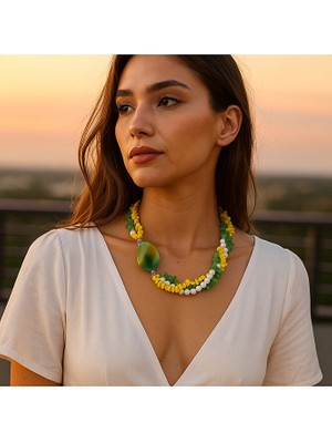 Asteria Elite Akik Aventurin Kolye