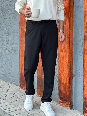 Enk 2026 Regular Fit Beli Bağlamalı  Ipli Kumaş Pantolon