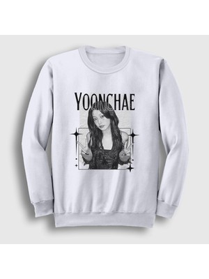 Presmono Unisex Beyaz Yoonchae V2 K Pop Katseye Sweatshirt