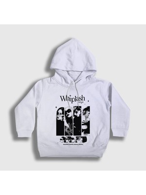 Presmono Unisex Çocuk Beyaz Whiplash K Pop Aespa Kapüşonlu Sweatshirt