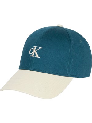 Calvin Klein Erkek Mavi Calvin Klein Monogram Emb Colorblock Cap Erkek Mavi Şapka