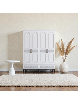Comiet Slope 4 Kapak Mdf ayaklı Tasarım Country Gardırop
