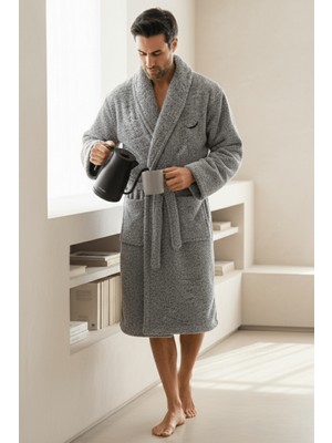 Miespiga Erkek Welsoft Şal Yaka Polar Sabahlık