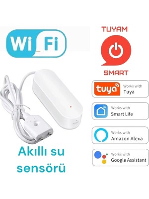 Tuyam Smart Destekli Akıllı Alarmlı Kaçak Su Sensörü
