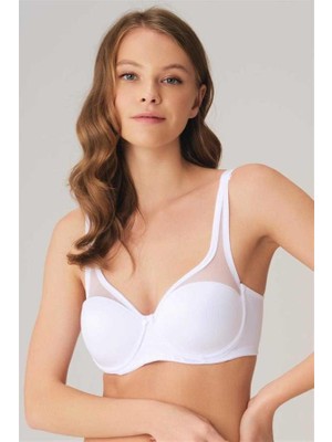 MOTTO10 Butik Balenli Desteksiz Dolgusuz Toparlayıcı Yumuşak Süngerli Günlük Klasik Küçültücü Sütyen