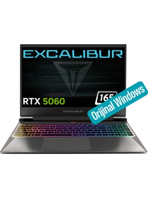 Casper Excalibur G870 i7-13620H 32GB 1TB 8GB RTX5060 165Hz 15.6" Windows 11 Pro Taşınabilir Bilgisayar G870.1362-DF60R-C