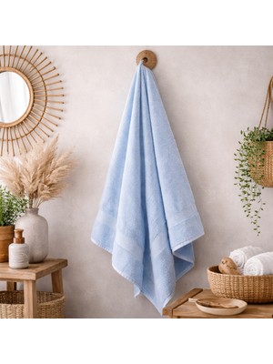 Meine Home Bebek Mavisi Banyo Havlusu %100 Pamuk 70X140