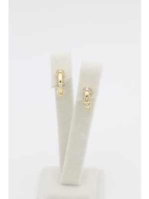 Xuping Jewelry Stil Incisi/xupıng Jewelry Kıkırdak Zirkon Taşlı Küpe