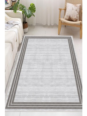 Pelura Halı Çerçeveli Modern Dijital Baskılı Yıkanabilir Kaymaz Taban Salon Halısı Mutfak Halısı Yolluk