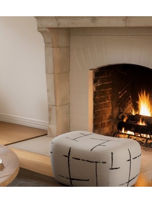 Go Concept Pablo, Pamuk-Bambu Asimetrik Puf/yan Koltuk