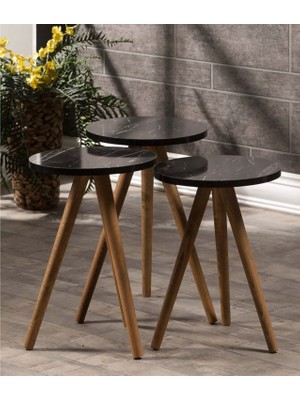 Reyo Ahşap Zigon Sehpa Bendir