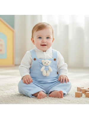 BS Hood x Ipek Atlas Erkek Kız Bebek Çocuk Müslin Salopetli Takım