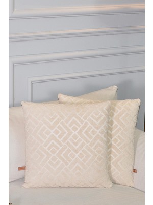 Bir Home Evita Jakar Özel Tasarım 2'li Dekoratif Kırlent Kılıfı 43X43 cm