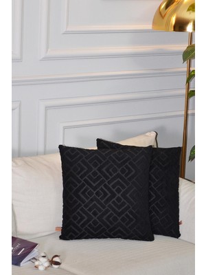 Bir Home Evita Jakar Özel Tasarım 2'li Dekoratif Kırlent Kılıfı 43X43 cm
