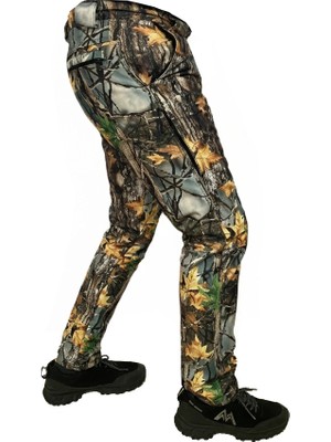 Mysia Outdoor Orman Desen Soft Shell Pantolon Içi Polarlı