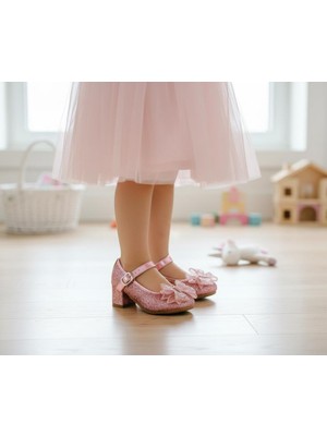 Gala Stil Gala Camkırığı Fiyonklu Çocuk Topuklu Ayk