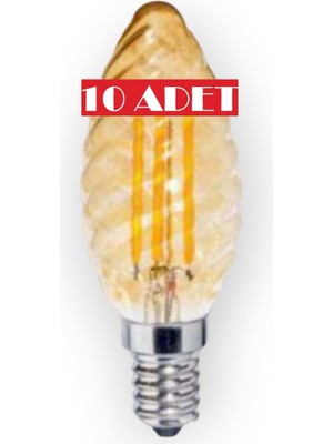 Helios Opto Hs 2056 Rustik Ampul Çizgili Mum 4 Watt (10LU)