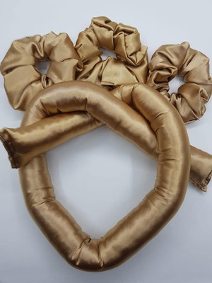 Hype Store Ipek Saten Isısız Saç Şekillendirici ve Saç Tokası (Tek Ebat, BEJSOSIS001)