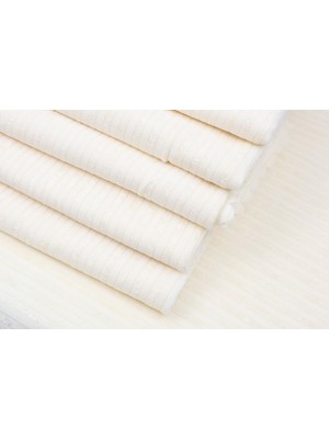 Esse Bambu Çizgili Süngerli Kadife Kaymaz Çekyat Koltuk Örtüsü 170X210 cm Açık Vizon