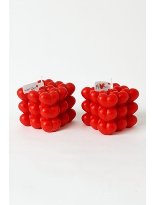 Iki Adet Büyük Bubble Model Mum Hediyelik, Söz, Nişan, Kına, Doğum Günü