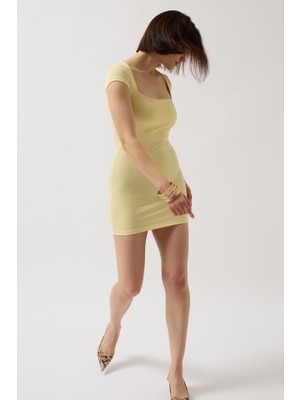 Sidelya Concept Pencere Detay Mini Dekolte Elbise