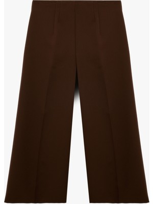 Koton Normal Bel Bilek Boy Culotte Fit Geniş Paça Kumaş Pantolon