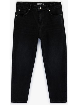 Koton Normal Bel Bol Kalıp Pamuklu Loose Straight Fit Jean Pantolon
