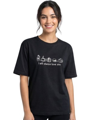 Will Always Love You Enfield&co Kadın T-Shirt I Siyah