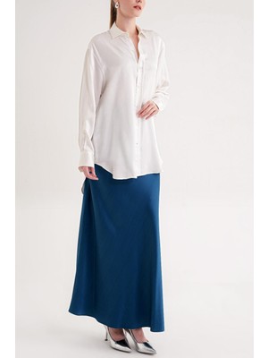 Societa Beyaz Bol kesim gömlek 10847