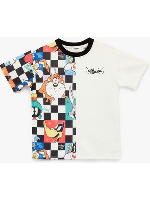 Koton Lisanslı Looney Tunes Baskılı Kısa Kollu Oversize Tişört