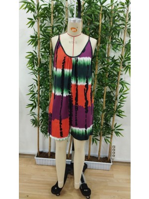 Sidelya Concept Kadın Ip Askılı Yuvarlak Yaka Cepli Kısa Şort Süprem Takım