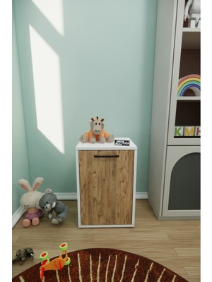 Mirobi Mibo Sepetli Dolap Çok Amaçlı Dolap Oyuncak Dolabı Beyaz