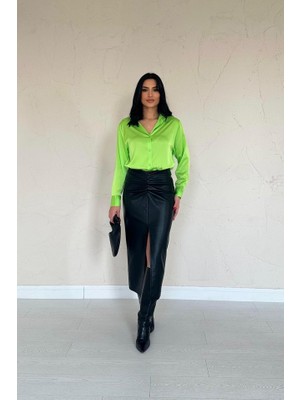 Sidelya Concept Neon Saten Gömlek