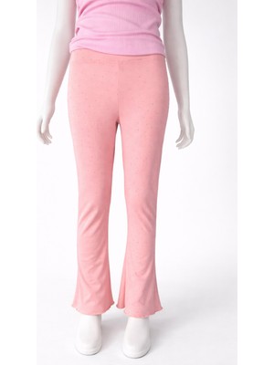 İncili Taş Detaylı Ispanyol Paça Kız Çocuk Tayt – Esnek Kumaş, Şık Tasarım (3-14 Yaş)