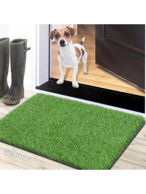 Mgf Plast Mgf Premium Çim Halı Paspas (40CMX60CM) Suni Kapı Önü Paspası Yapay Bahçe Balkon Dekor Halısı