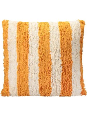 Porland Pop Stripe Dokuma Yastık Hardal 45X45CM