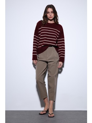 Antioch Açık Haki Pensli Kadın Pantolon