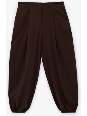 Koton Normal Bel Pile Detaylı Paçası Lastikli Harem Pantolon