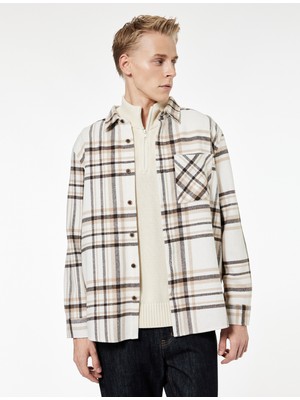 Koton Uzun Kollu Klasik Yaka Regular Fit Cep Detaylı Oduncu Gömlek