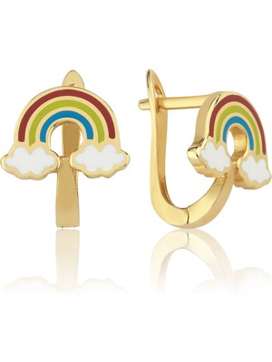 Cherry By Özkonak Gökkuşağı J Çocuk Küpesi