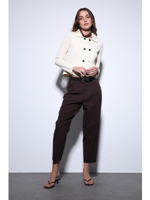 Antioch Kahve Pensli Kadın Pantolon