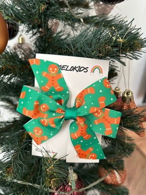 MELOKİDS Kurabiye Adam Yeşil Kurdele Yılbaşı Tokası