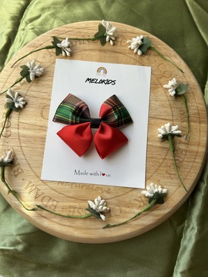 MELOKİDS Ekose Desenli Klips Toka