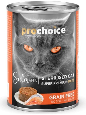 Hype Store Prochoice Kısırlaştırılmış Kediler Için, Tahılsız, Somon Balıklı Ezme, 400 G x 12 Adet