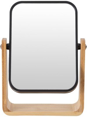 Hype Store Boho Bambu Büyüteçli Ayna Siyah 16X5.8X21.8