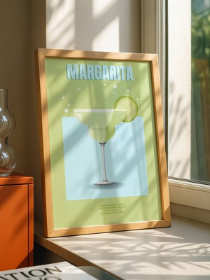 Fuart.Co Margarita Tarzı Dijital Baskı Poster (Çerçevesiz) Kofu