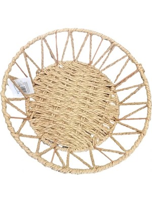 Flamex Doğal Örgü Yuvarlak Sepet